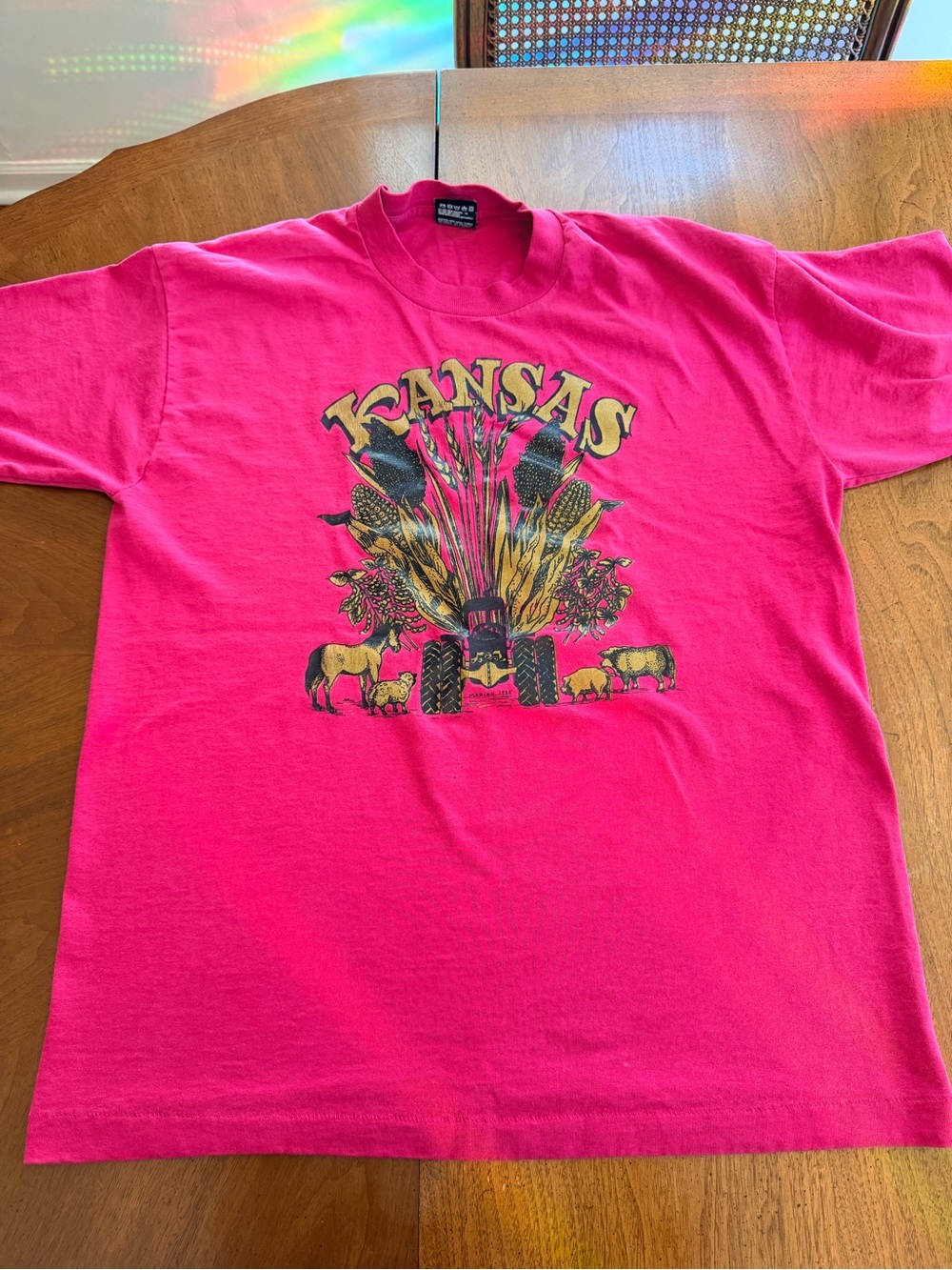 Kansas Graphic 1995 Tee - Pink